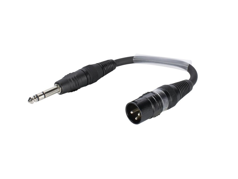 Sommer cable adaptér 3-pin XLR(M)/Jack 6,3mm stereo 0.15m, černý
