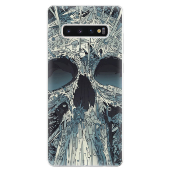 Odolné silikonové pouzdro iSaprio - Abstract Skull - Samsung Galaxy S10+