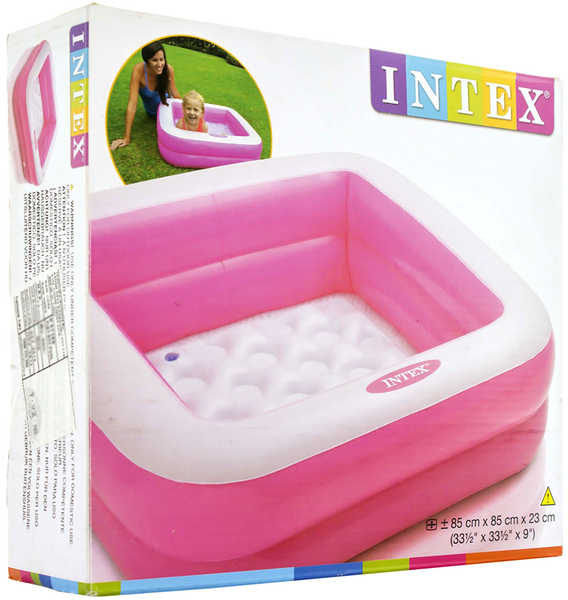 INTEX Bazén dětský nafukovací ČTVEREC 85x85cm 2 barvy 57100