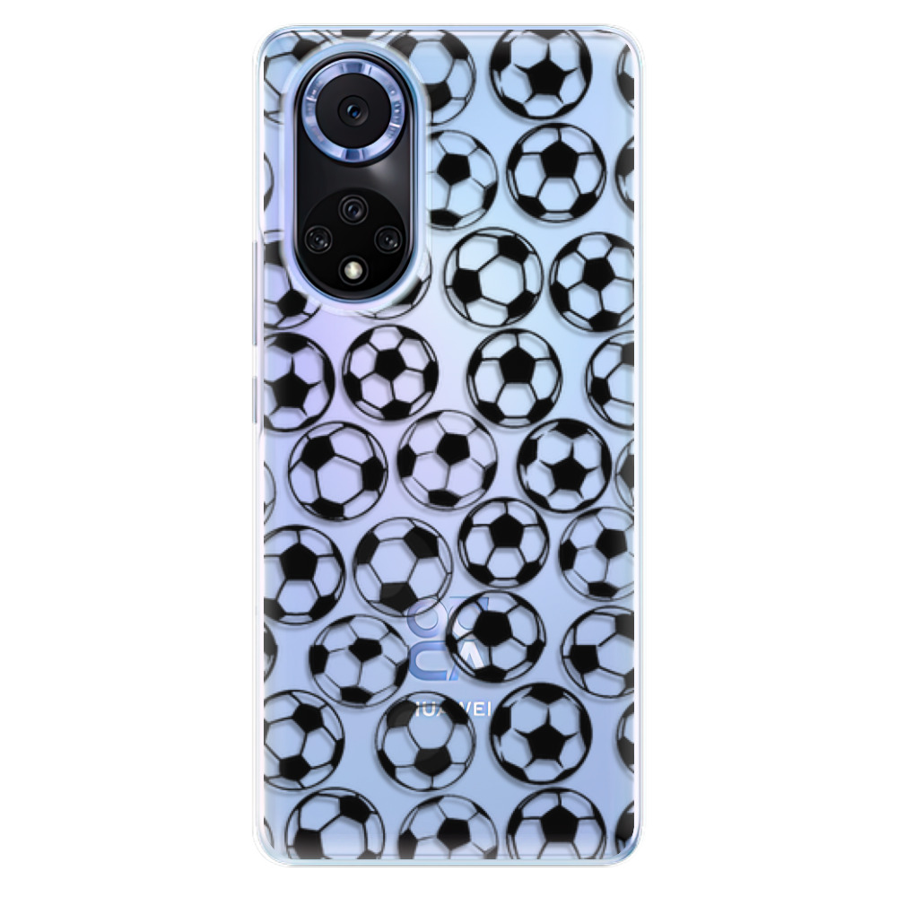 Odolné silikonové pouzdro iSaprio - Football pattern - black - Huawei Nova 9