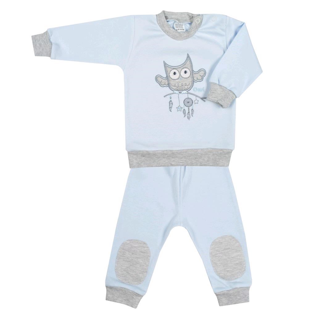 2-dílná kojenecká souprava New Baby Owl - modrá/80 (9-12m)