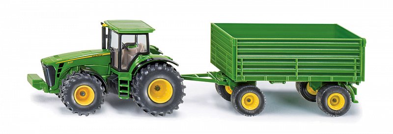 SIKU Farmer - traktor John Deere s vlekem, 1:50