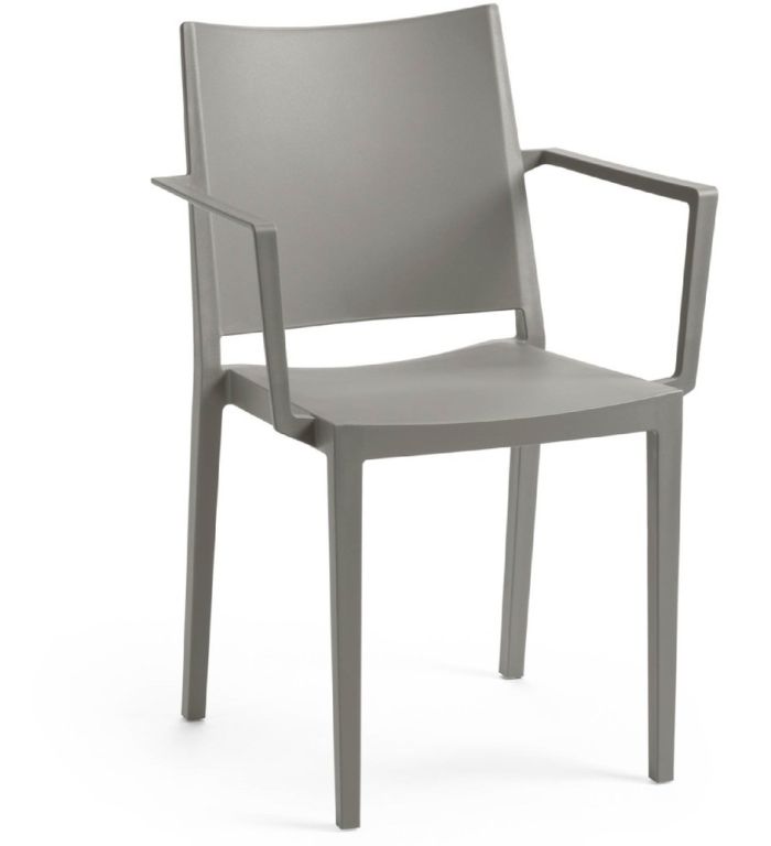 Židle MOSK ARMCHAIR, šedá, 82 x 57 x 56 cm
