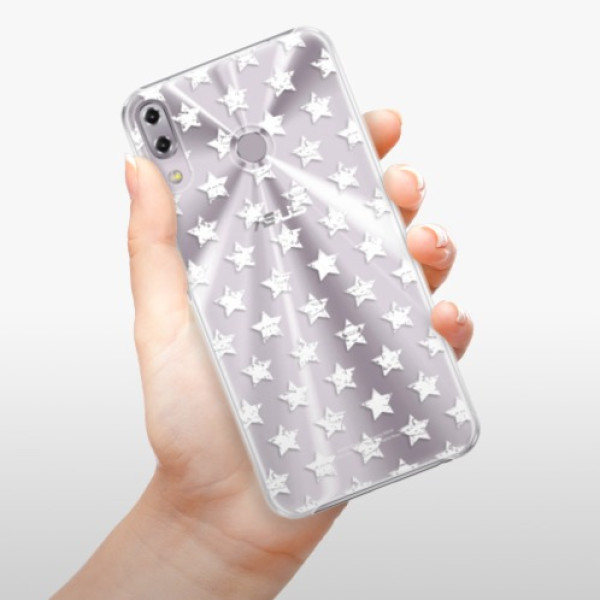 Plastové pouzdro iSaprio - Stars Pattern - white - Asus ZenFone 5Z ZS620KL