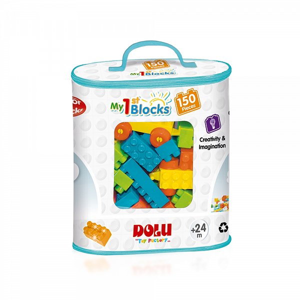 Dolu Block Toys - Moje první kostky, plastové 150 ks