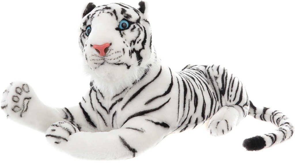 PLYŠ Tygr bílý ležící 55cm *PLYŠOVÉ HRAČKY*