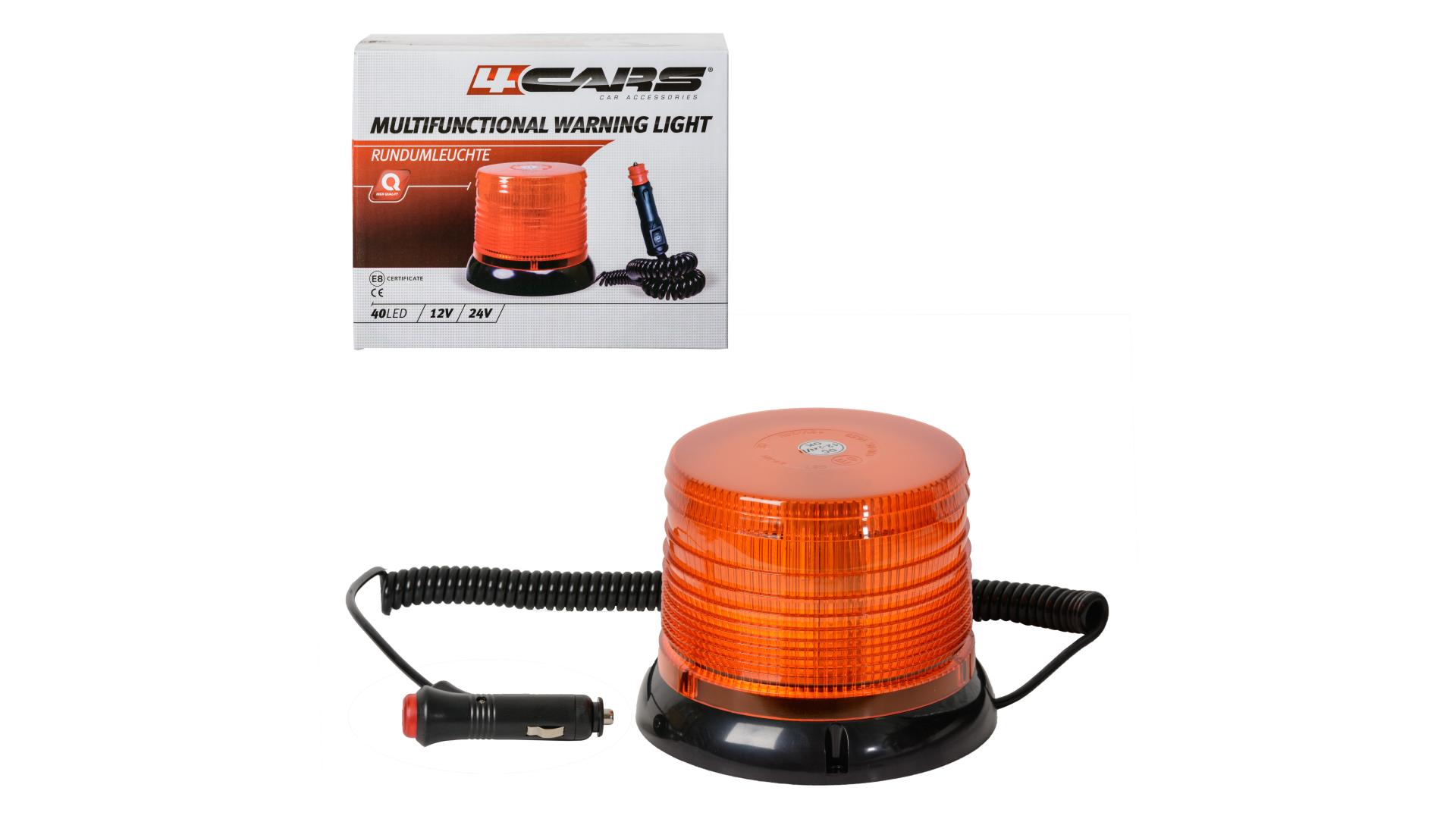 4CARS Vícefunkční výstražné světlo 12/24V 40 LED