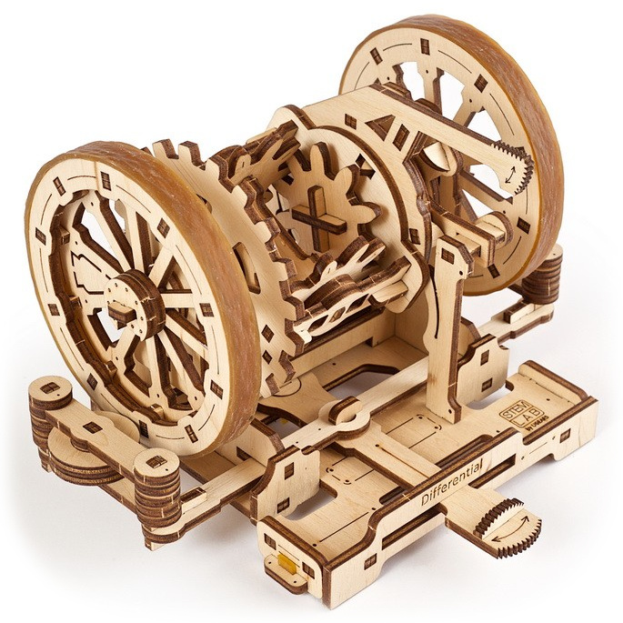 Ugears 3D dřevěné mechanické puzzle STEM výukový diferenciál