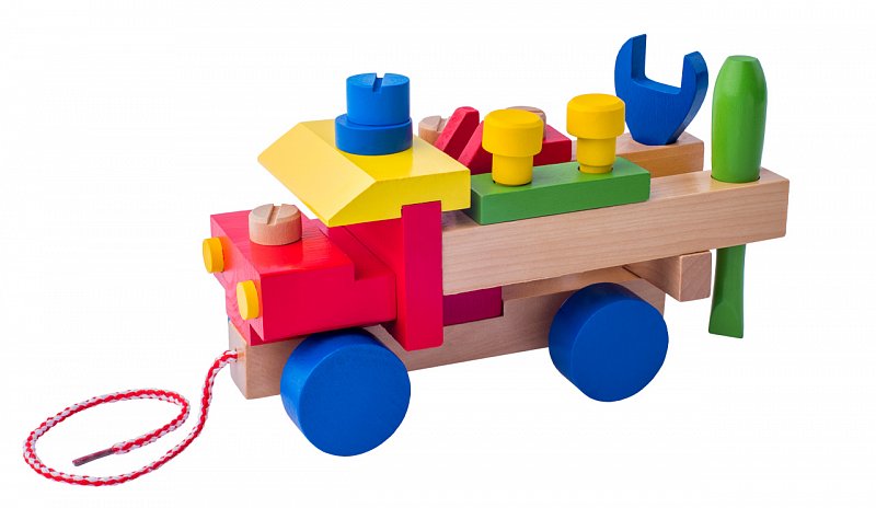 Woody hračky pro nejmenší - Montážní auto