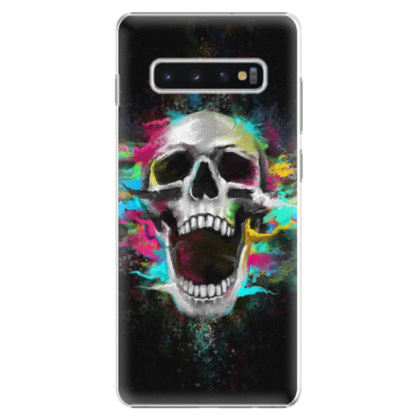 Plastové pouzdro iSaprio - Skull in Colors - Samsung Galaxy S10+