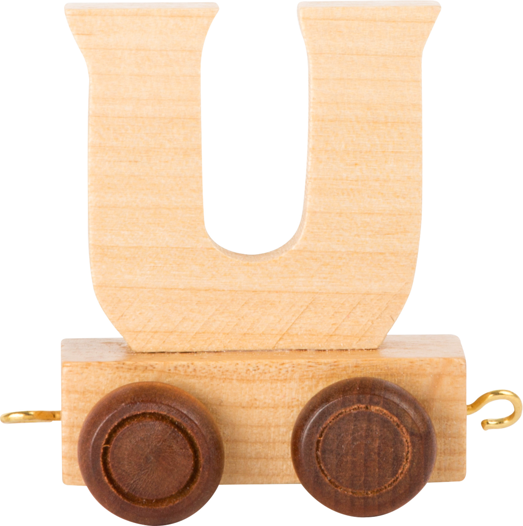 Dřevěný vláček vláčkodráhy abeceda písmeno U