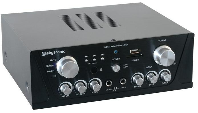 Skytronic AV420B, karaoke zesilovač USB/SD, černý