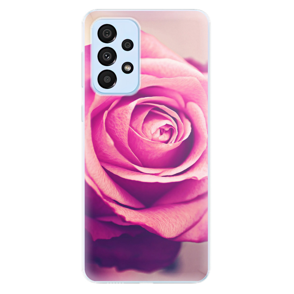 Odolné silikonové pouzdro iSaprio - Pink Rose - Samsung Galaxy A33 5G