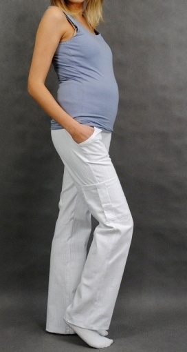 Be MaaMaa Těhotenské kalhoty s boční kapsou