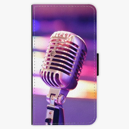 Flipové pouzdro iSaprio - Vintage Microphone - Samsung Galaxy S6 Edge