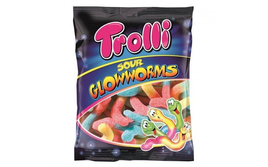 Trolli Sour Glowworms 100 g