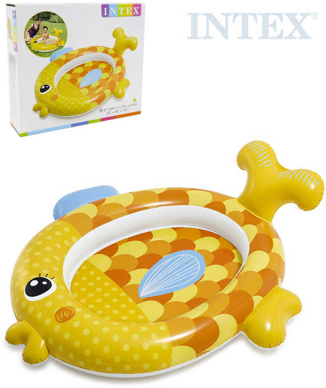 INTEX Baby bazének nafukovací zlatá rybka 140x124cm brouzdaliště 57111