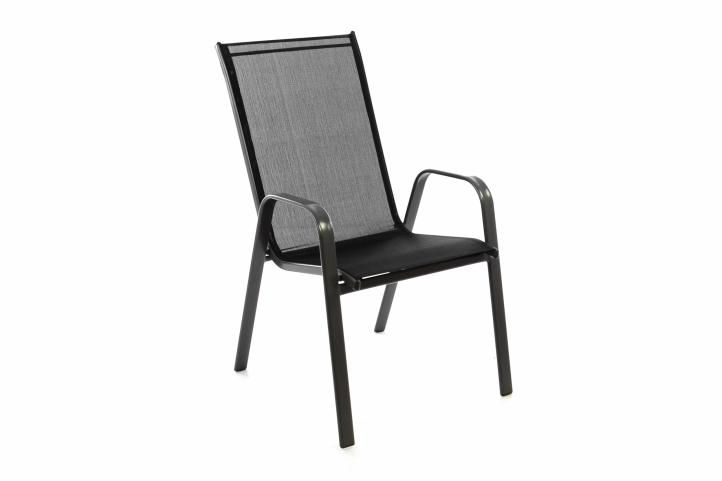 Zahradní stohovatelná židle, černá