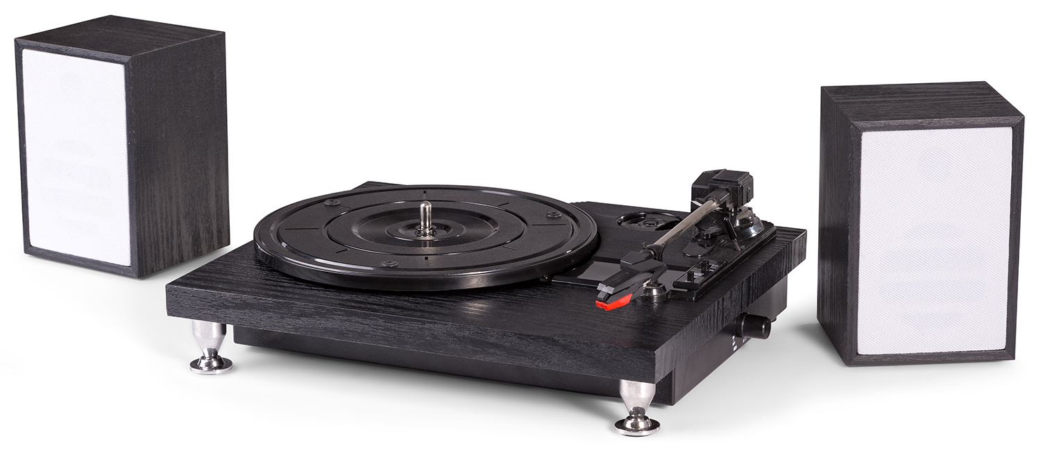 Fenton RP155B, gramofon se dvěma reproboxy, černý