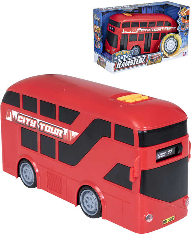 Teamsterz Double Decker městský autobus patrový plastový v krabici