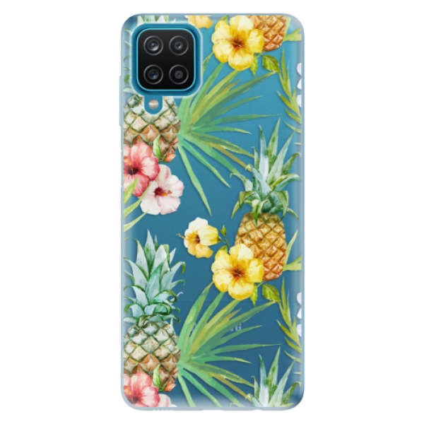 Odolné silikonové pouzdro iSaprio - Pineapple Pattern 02 - Samsung Galaxy A12