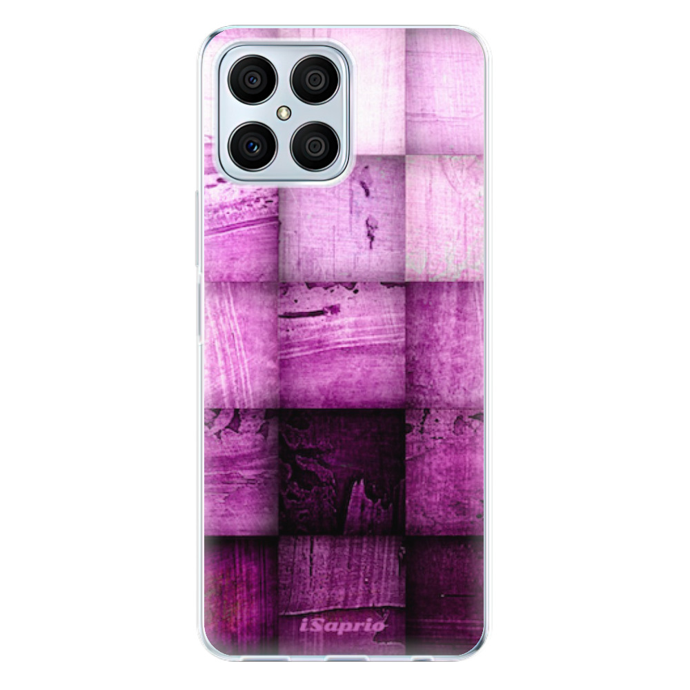 Odolné silikonové pouzdro iSaprio - Purple Squares - Honor X8