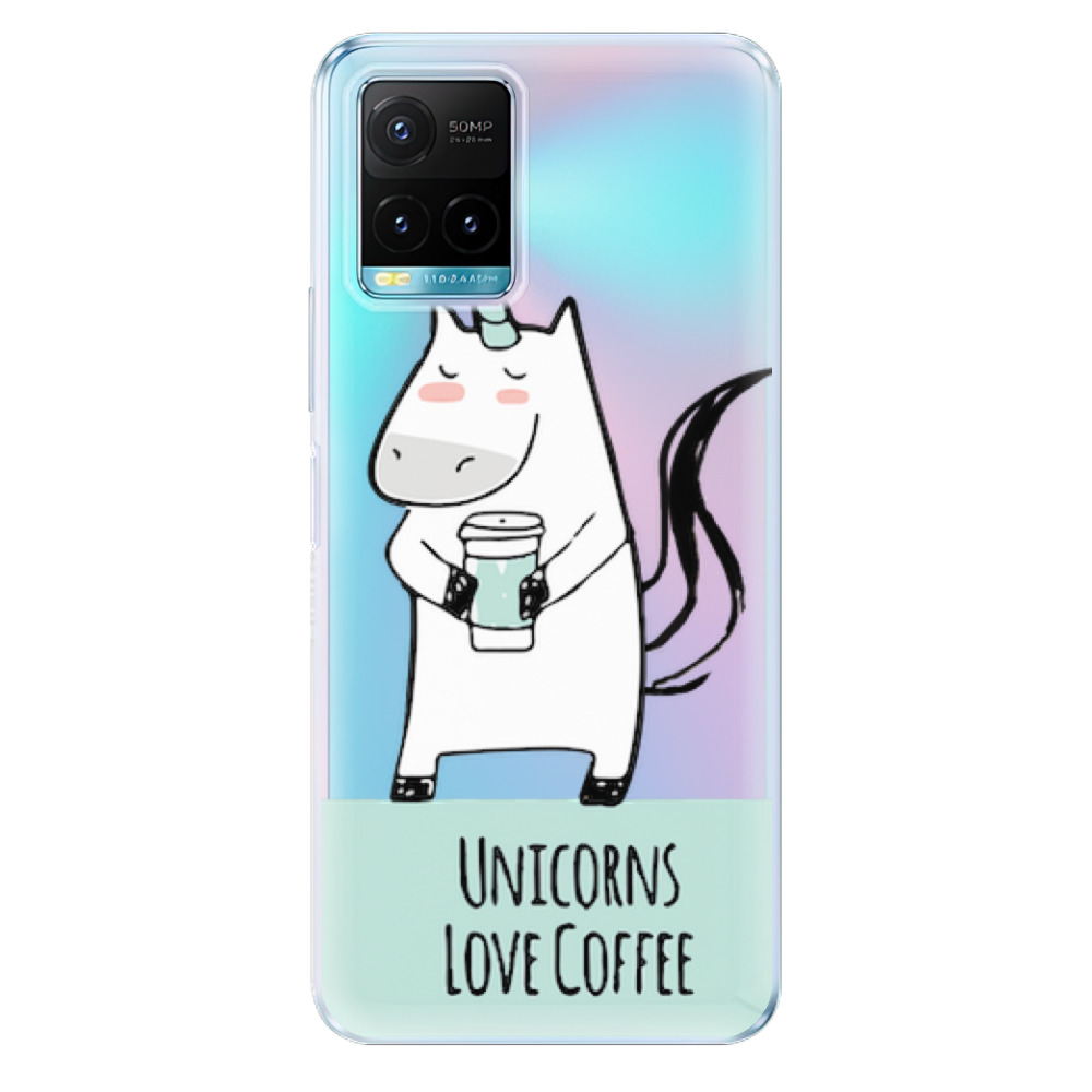 Odolné silikonové pouzdro iSaprio - Unicorns Love Coffee - Vivo Y21 / Y21s / Y33s