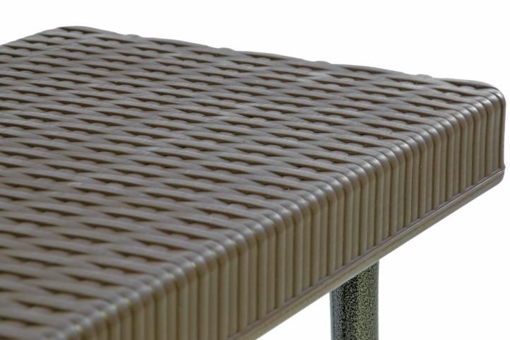 Skládací zahradní lavice - hnědý ratanový design 180x25 cm