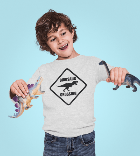 KIDSBEE Chlapecké bavlněné tričko Dinosaurus - sv.