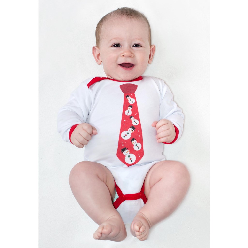 Body s potiskem New Baby s kravatou - červená/74 (6-9m)