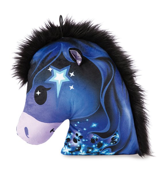 NICI Pony Stars - polštář Pony Starflower s poutkem 33x33cm, GREEN