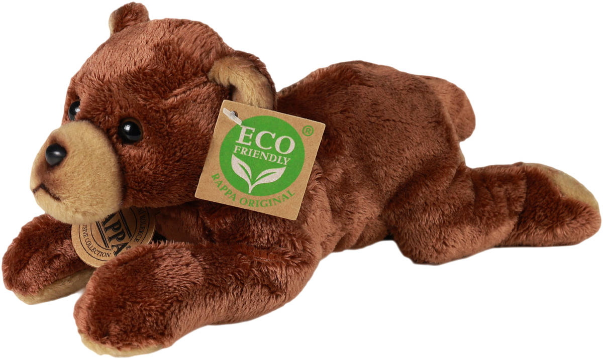 PLYŠ Medvěd hnědý ležící 18cm Eco-Friendly *PLYŠOVÉ HRAČKY*