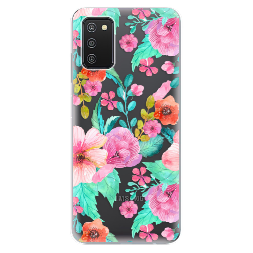 Odolné silikonové pouzdro iSaprio - Flower Pattern 01 - Samsung Galaxy A03s