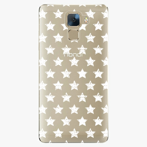 Plastový kryt iSaprio - Stars Pattern - white - Huawei Honor 7