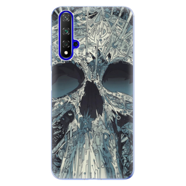 Odolné silikonové pouzdro iSaprio - Abstract Skull - Huawei Honor 20