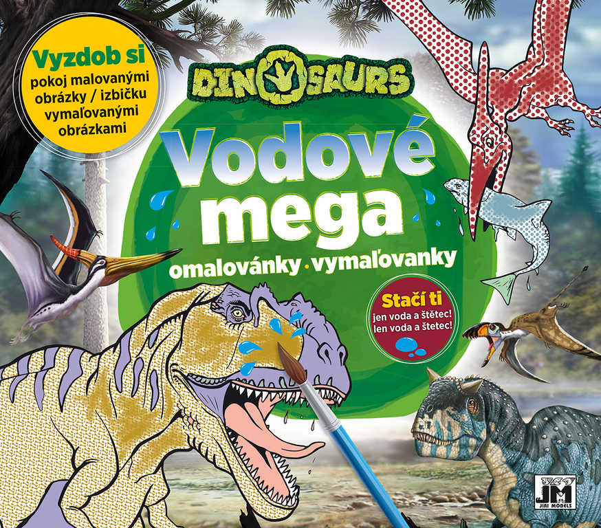 JIRI MODELS Mega omalovánky vodové Dinosauři