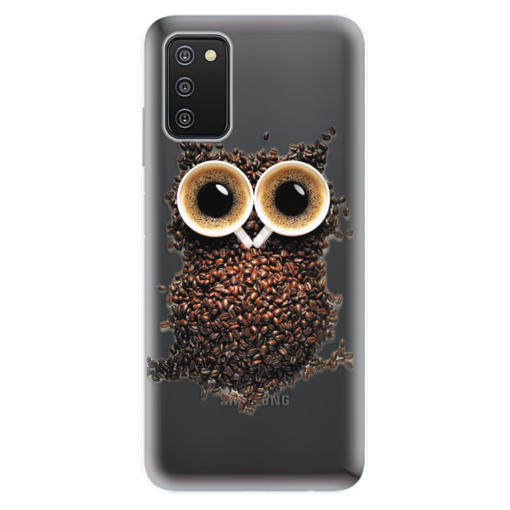 Odolné silikonové pouzdro iSaprio - Owl And Coffee - Samsung Galaxy A03s