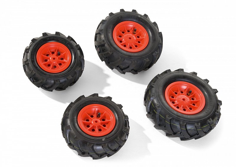 Rolly Toys Accessories - Nafukovací pneumatiky na traktory Junior, Farmtrac, čer