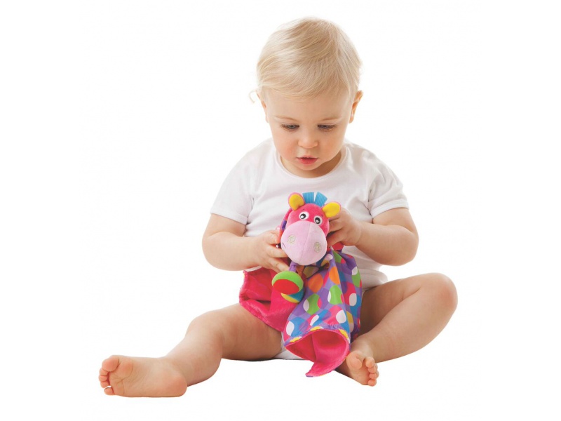 Playgro - Mazlící dečka oslík růžový