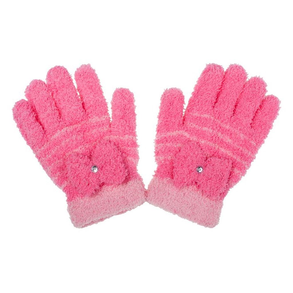 Dětské zimní froté rukavičky New Baby - Dětské zimní froté rukavičky New Baby - růžová/110 (4-5r)