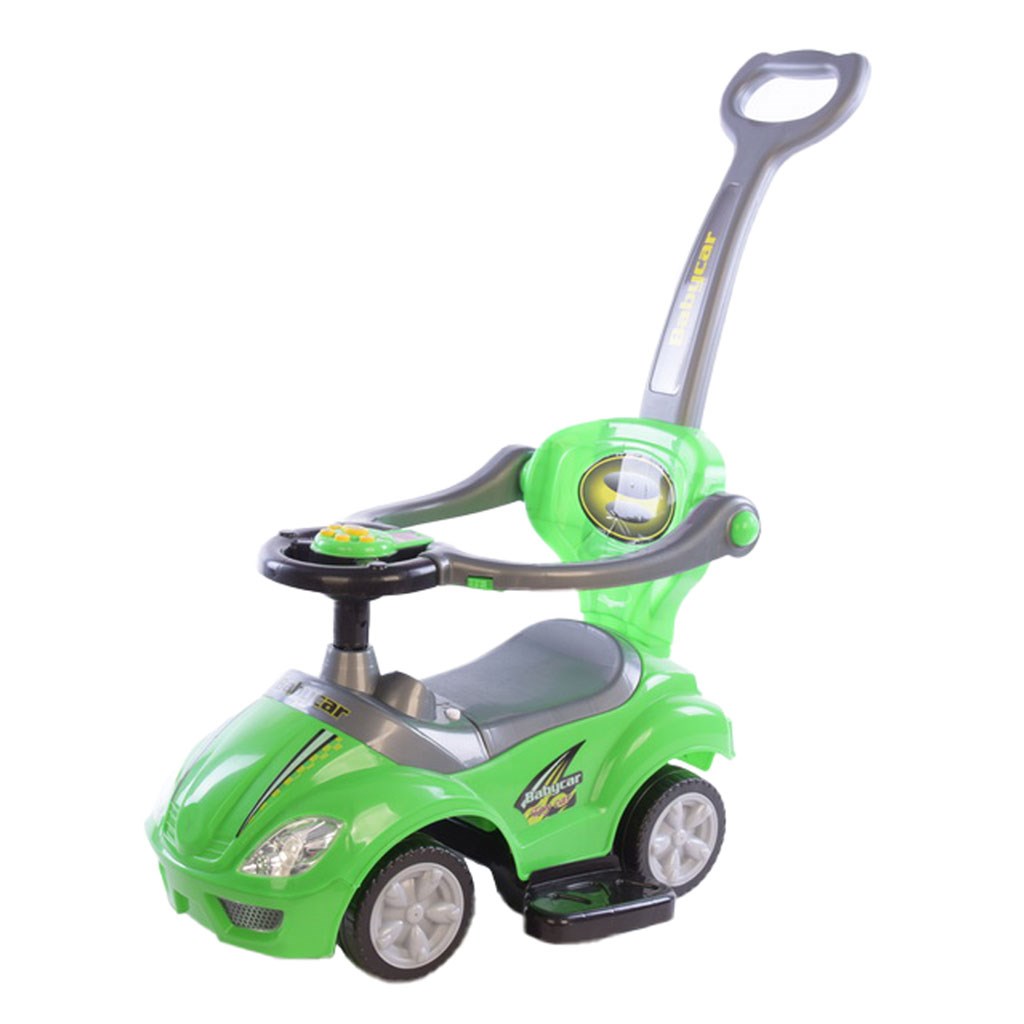 Dětské odrážedlo s vodící tyčí 3v1 Baby Mix Mega Car - zelená