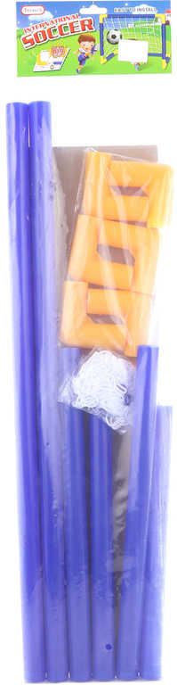 Branka dětská fotbalová modrá 79x50x43cm skládací na kopanou plast