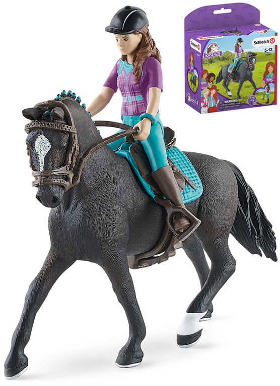 SCHLEICH Lisa na koni figurka ručně malovaná herní set s doplňky plast