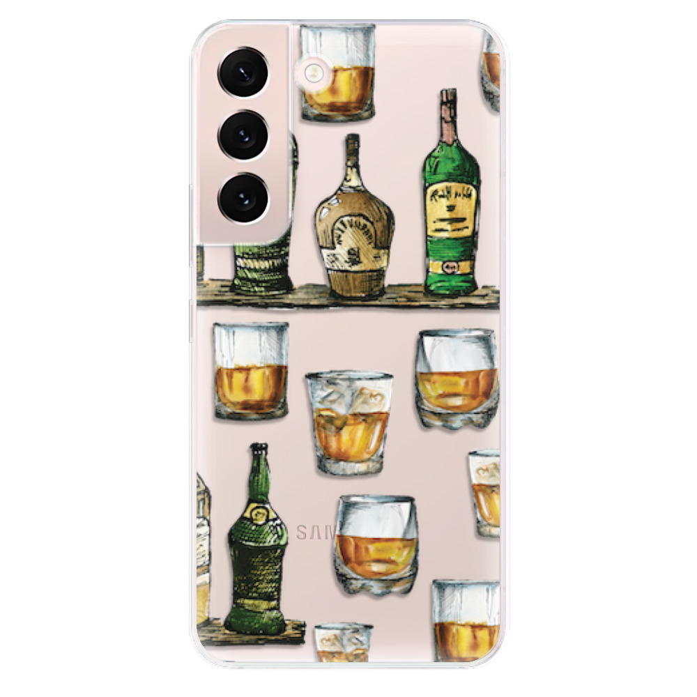Odolné silikonové pouzdro iSaprio - Whisky pattern - Samsung Galaxy S22 5G