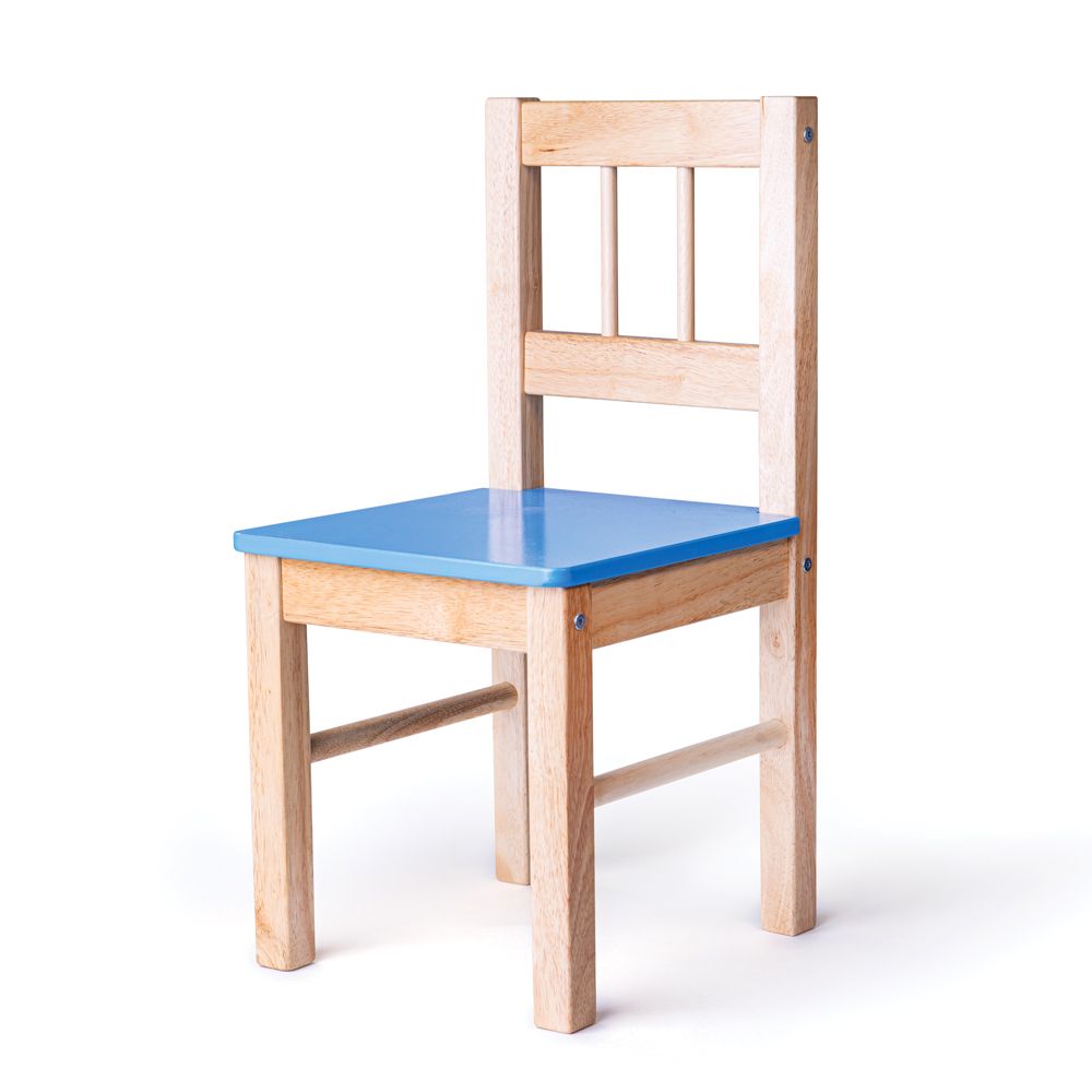 Bigjigs Toys Dřevěná židle modrá