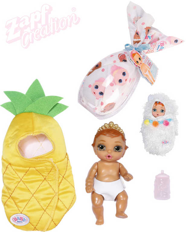 ZAPF BABY BORN Surprise 3 panenka miminko v uzlíčku pije čůrá různé druhy