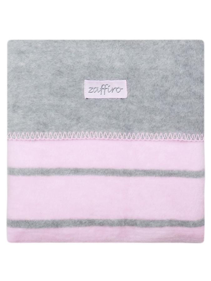 Dětská bavlněná deka Womar 75x100 - šedo- růžová