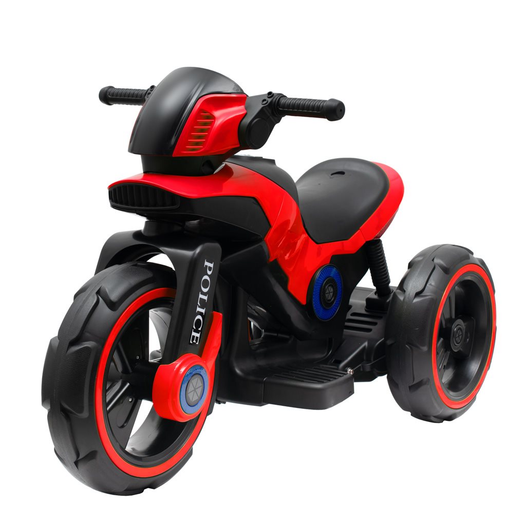 Dětská elektrická motorka Baby Mix POLICE - červená