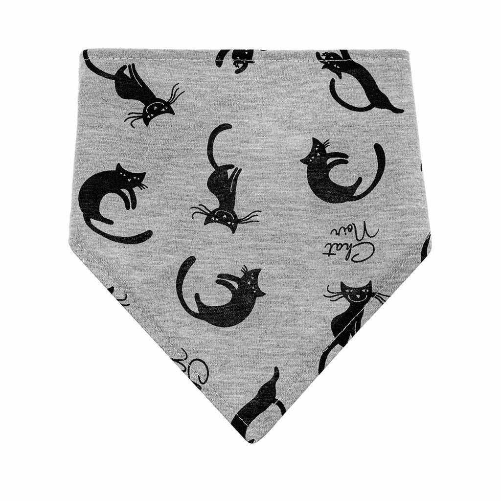 Kojenecký šátek na krk bryndáček Akuku - Kočky - šedá