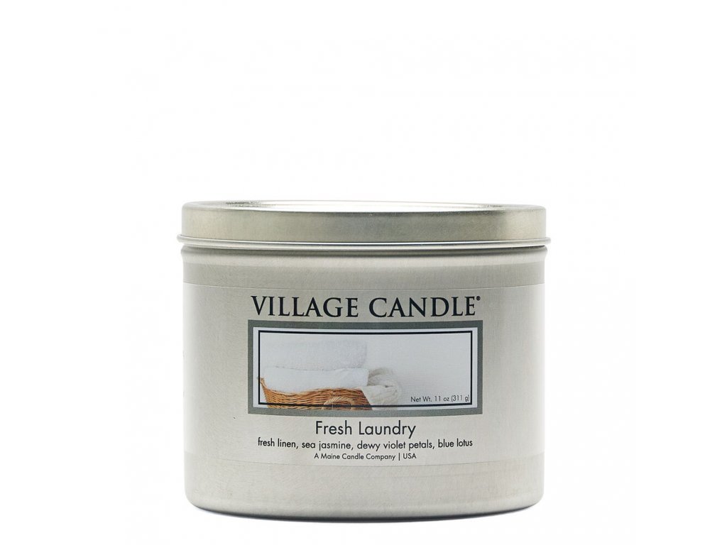 Village Candle Vonná svíčka v plechu - Fresh Laundry - 311g